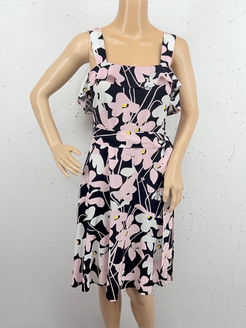 Mister Zimi size AU 10 US 6 Bella Corsica Pink & Black Floral Dress